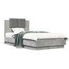 Image de vidaXL Cadre de lit avec LED sans matelas gris bÃ©ton 75x190 cm