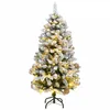 Image de vidaXL Sapin de NoÃ«l artificiel articulÃ© 150 LED et boules 120 cm