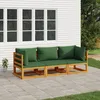 Image de Vidaxl Salon De Jardin 4 Pcs Avec Coussins Noir RÃ©sine TressÃ©e