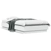 Image de vidaXL Cadre de lit sans matelas avec lumiÃ¨res LED blanc 75x190 cm