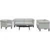 Image de vidaXL Ensemble de canapÃ©s 3 pcs gris clair velours