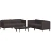Image de vidaXL Ensemble de canapÃ©s 2 pcs marron foncÃ© tissu