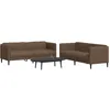 Image de vidaXL Ensemble de canapÃ©s 2 pcs marron tissu