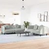 Image de vidaXL Ensemble de canapÃ©s 2 pcs avec coussins gris clair velours