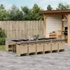 Image de Vidaxl Ensemble Ã Manger De Jardin Coussins 13 Pcs MÃ©lange Beige Rotin