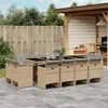 Image de Vidaxl Ensemble Ã Manger De Jardin Coussins 13 Pcs MÃ©lange Beige Rotin