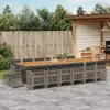 Image de Vidaxl Ensemble Ã Manger De Jardin 17 Pcs Et Coussins RÃ©sine TressÃ©e
