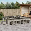 Image de Vidaxl Ensemble Ã Manger De Jardin Et Coussins 17 Pcs Gris Clair Rotin