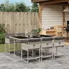 Image de Vidaxl Ensemble Ã Manger De Jardin Et Coussins 7 Pcs Gris Clair Rotin