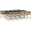 Image de Vidaxl Ensemble Ã Manger De Jardin Et Coussins 11 Pcs MÃ©lange Beige