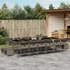 Image de vidaXL Ensemble Ã  manger de jardin 17 pcs et coussins rÃ©sine tressÃ©e