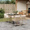 Image de Vidaxl Ensemble Ã Manger De Jardin Avec Coussins 5pcs Beige Poly Rotin