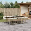 Image de Vidaxl Ensemble Ã Manger De Jardin Et Coussins 11 Pcs Beige Poly Rotin