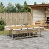 Image de Vidaxl Ensemble Ã Manger De Jardin Et Coussins 11 Pcs Beige Poly Rotin