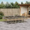 Image de Vidaxl Ensemble Ã Manger De Jardin Coussins 13 Pcs MÃ©lange Beige Rotin