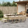 Image de Vidaxl Ensemble Ã Manger De Jardin Et Coussins 13 Pcs Beige