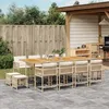 Image de Vidaxl Ensemble Ã Manger De Jardin Et Coussins 13 Pcs Beige