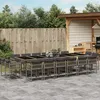 Image de Vidaxl Ensemble Ã Manger De Jardin 17 Pcs Et Coussins RÃ©sine TressÃ©e