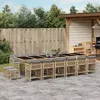 Image de Vidaxl Ensemble Ã Manger De Jardin Et Coussins 17 Pcs MÃ©lange Beige