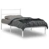 Image de vidaXL Cadre de lit mÃ©tal sans matelas et tÃªte de lit blanc 100x190 cm
