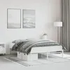 Image de vidaXL Cadre de lit mÃ©tal sans matelas blanc 140x200 cm