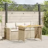 Image de Vidaxl Ensemble Ã Manger De Jardin Et Coussins 2 Pcs Beige Poly Rotin