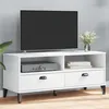 Image de vidaXL Meuble TV VIKEN blanc bois d'ingÃ©nierie