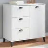 Image de vidaXL Buffet VIKEN blanc 80x40x80 cm bois d'ingÃ©nierie