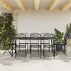 Image de Vidaxl Ensemble Ã Manger De Jardin 9 Pcs Anthracite MÃ©tal Maille