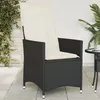 Image de Vidaxl Chaise Inclinable De Jardin Avec Coussins Noir RÃ©sine TressÃ©e