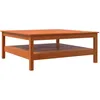 Image de vidaXL Table basse cire marron 100x100x40 cm bois massif de pin