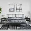 Image de vidaXL Tables de chevet 2 pcs noir 50x35x60 cm verre et acier