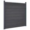 Image de vidaXL Ensemble de panneaux de clÃ´ture gris 180x186 cm WPC