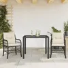 Image de Vidaxl Ensemble De Bistro 3 Pcs Avec Coussins Noir RÃ©sine TressÃ©e