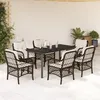 Image de Vidaxl Ensemble Ã Manger De Jardin Et Coussins 7 Pcs Marron Rotin