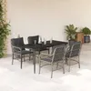 Image de Vidaxl Ensemble Ã Manger De Jardin Et Coussins 5 Pcs Gris Clair Rotin