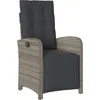 Image de Vidaxl Ensemble De Bistro 3 Pcs Avec Coussins Gris RÃ©sine TressÃ©e