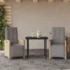 Image de Vidaxl Ensemble De Bistro 3 Pcs Avec Coussins Beige RÃ©sine TressÃ©e