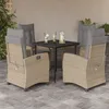 Image de Vidaxl Ensemble Ã Manger De Jardin Coussins 5 Pcs MÃ©lange Beige Rotin