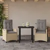 Image de Vidaxl Ensemble Ã Manger De Jardin Et Coussins 3 Pcs MÃ©lange Beige