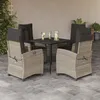 Image de Vidaxl Ensemble Ã Manger De Jardin Et Coussins 5 Pcs Gris Clair Rotin