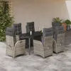 Image de Vidaxl Ensemble Ã Manger De Jardin Et Coussins 7 Pcs Gris Clair Rotin
