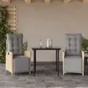Image de Vidaxl Ensemble Ã Manger De Jardin Et Coussins 3 Pcs MÃ©lange Beige