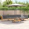 Image de Vidaxl Salon Palette De Jardin Avec Coussins 5pcs Bois D'acacia Massif