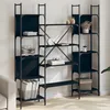 Image de vidaXL BibliothÃ¨que noir 155,5x24x166,5 cm bois d'ingÃ©nierie