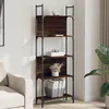 Image de vidaXL BibliothÃ¨que Ã  5 niveaux chÃªne marron 60,5x24x166,5 cm