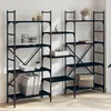 Image de vidaXL BibliothÃ¨que noir 160x28,5x136,5 cm bois d'ingÃ©nierie