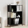 Image de vidaXL BibliothÃ¨que noir 72x28x109 cm bois d'ingÃ©nierie