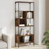 Image de Vidaxl BibliothÃ¨que 5 Niveaux ChÃªne FumÃ© 76x33x188,5 Cm