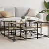 Image de vidaXL Table basse chÃªne sonoma 91x91x40 cm bois d'ingÃ©nierie